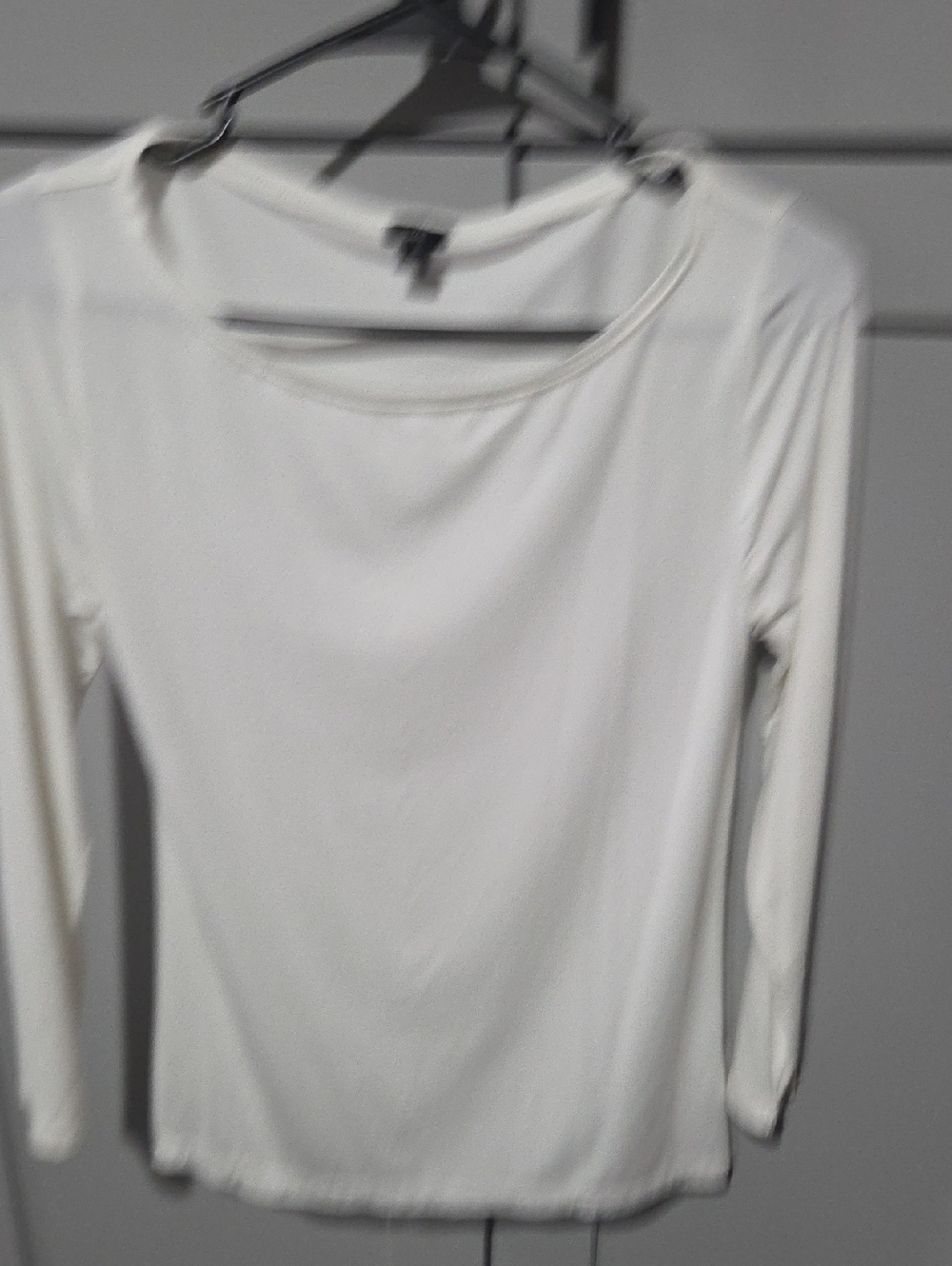 J. Crew White Long-Sleeve Crewneck Top